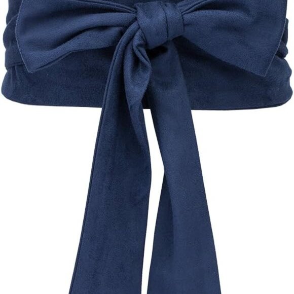 Women's Bowknot Self Tie Wrap Around Obi Waist Band Cinch Boho Waist Belt - Picture 1 of 4